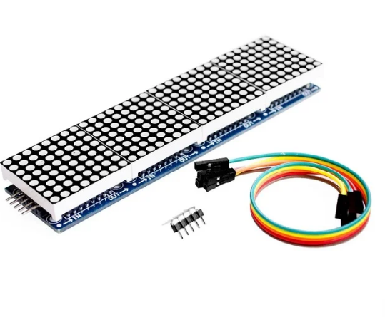 MAX7219-LED-Dot-Matrix-4-In-1-Display-with-5P-Line-Module