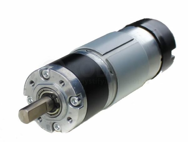 HD Planetary DC Geared Motor 468 RPM 72.6N-CM 24V with Encoder