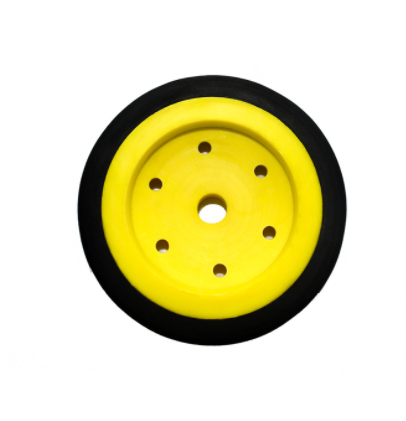 EasyMech 100MM MODIFIED Heavy Duty(HD) DISC Wheel Yellow – 1Pcs www.prayogindia.in