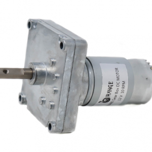 Orange MG555 12V 10RPM Square Gearbox DC motor For DIY Project1 www.prayogindia.in